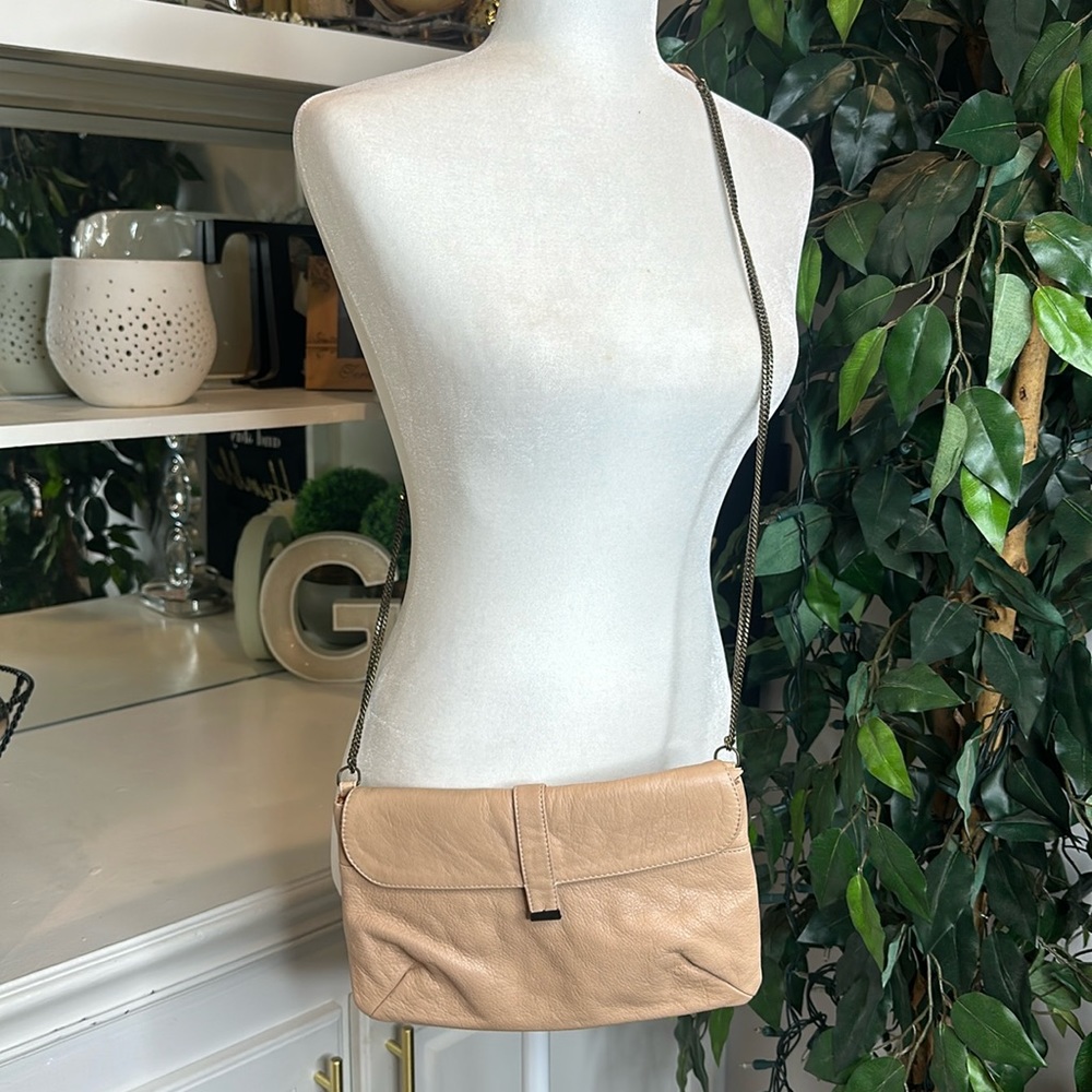 🆕NWOT Julie Meuriss 100% Leather Chain Strap Crossbody Bag